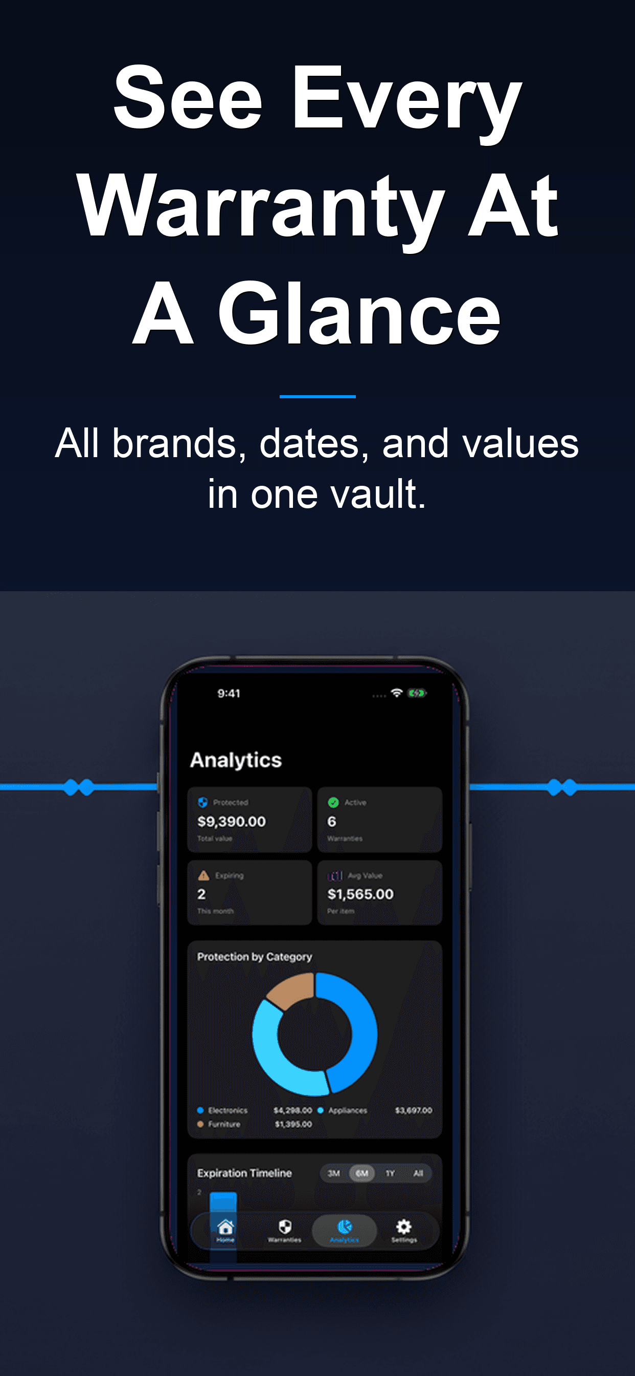 WarrantyVault app store screenshot